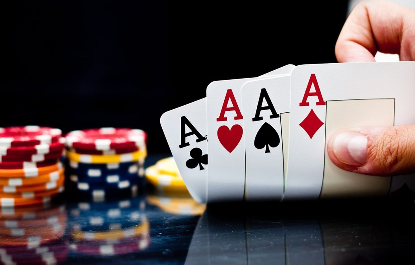 Wallpaper card, casino, 4 aces images for desktop, section игры - download